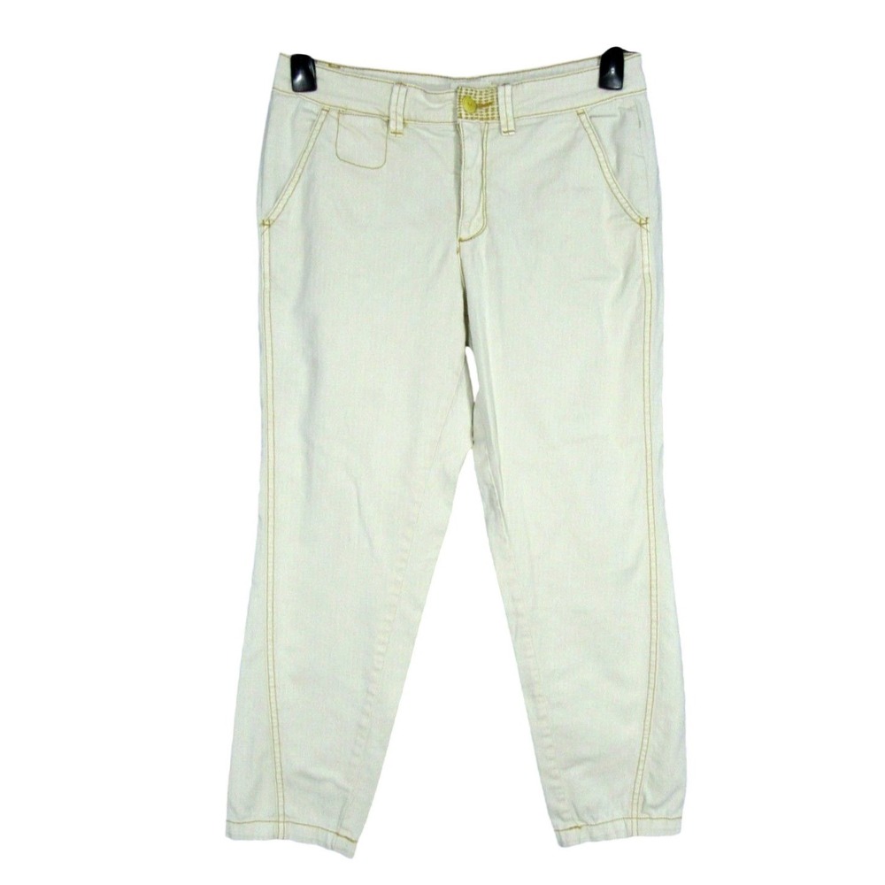CHINO CH/NO Anthropologie CREAM KHAKI Stretch COTTON TWILL Relaxed Fit PANTS 29